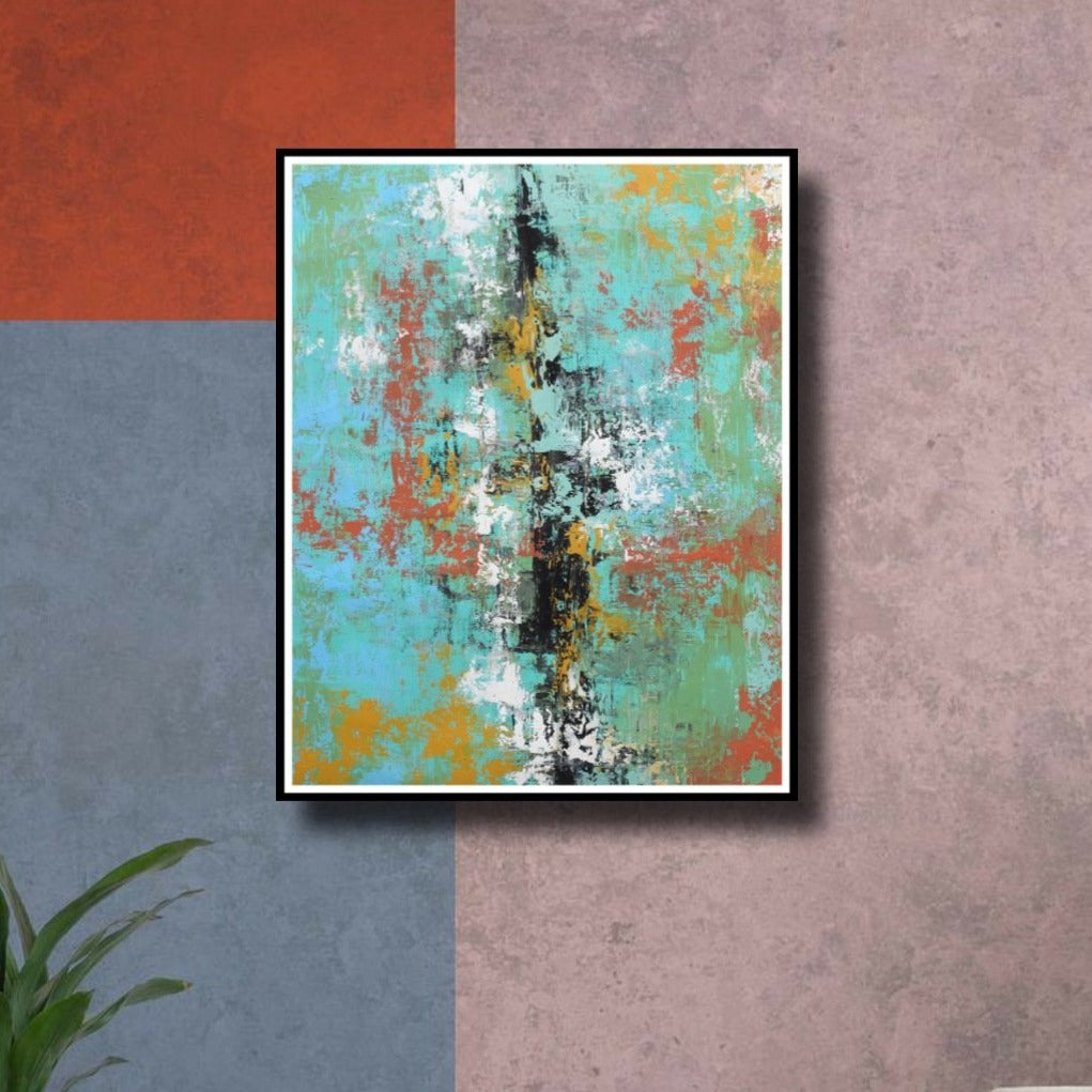 Moonlight Sonata Handmade Acrylic on Canvas Abstract Wall Painting - Deczo