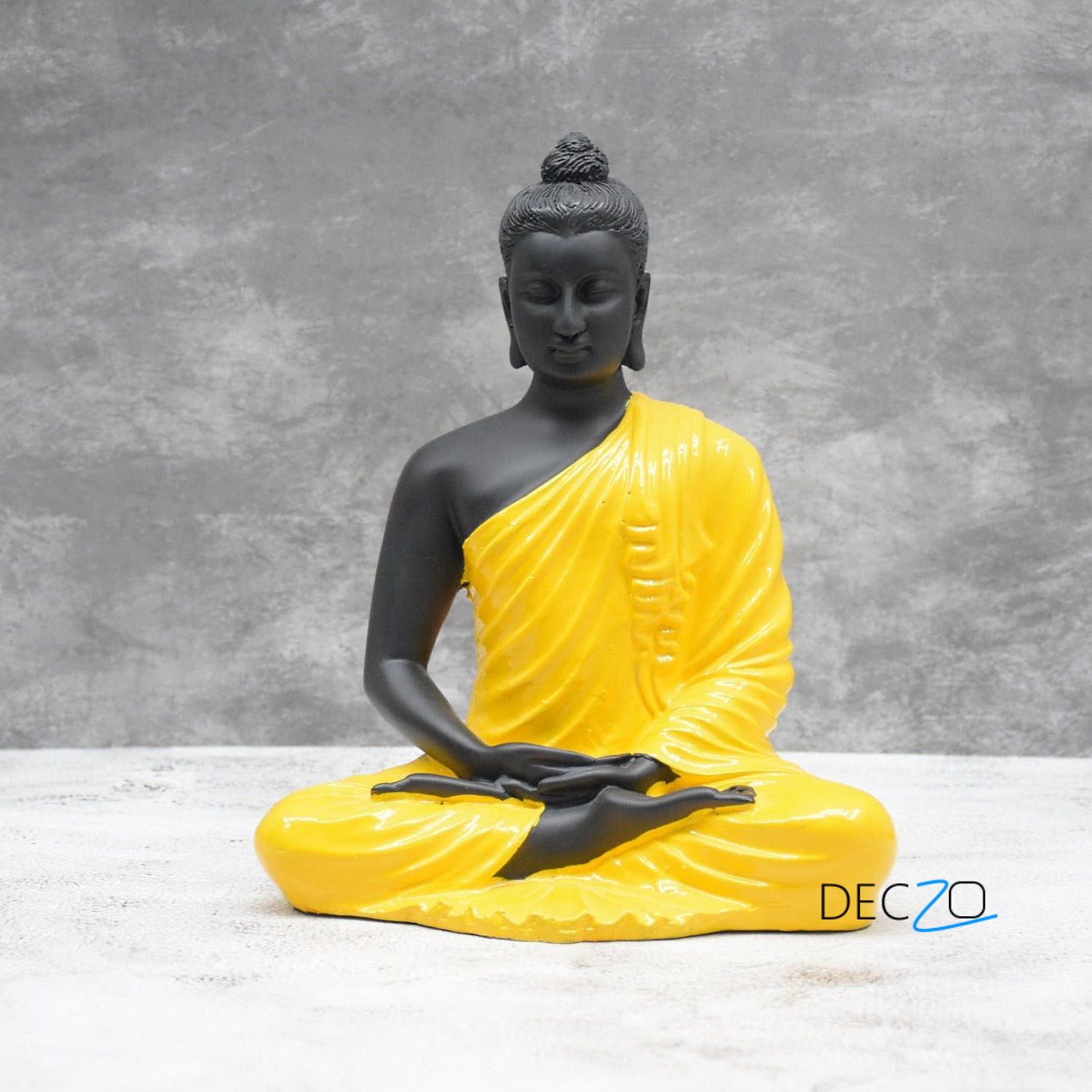 Gracious Yogi Sitting Buddha :  Yellow-Black - Deczo