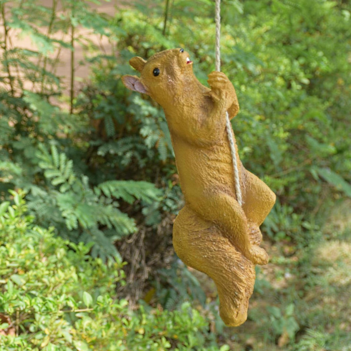 Squirrel Climbing on Rope Garden Decor - Deczo
