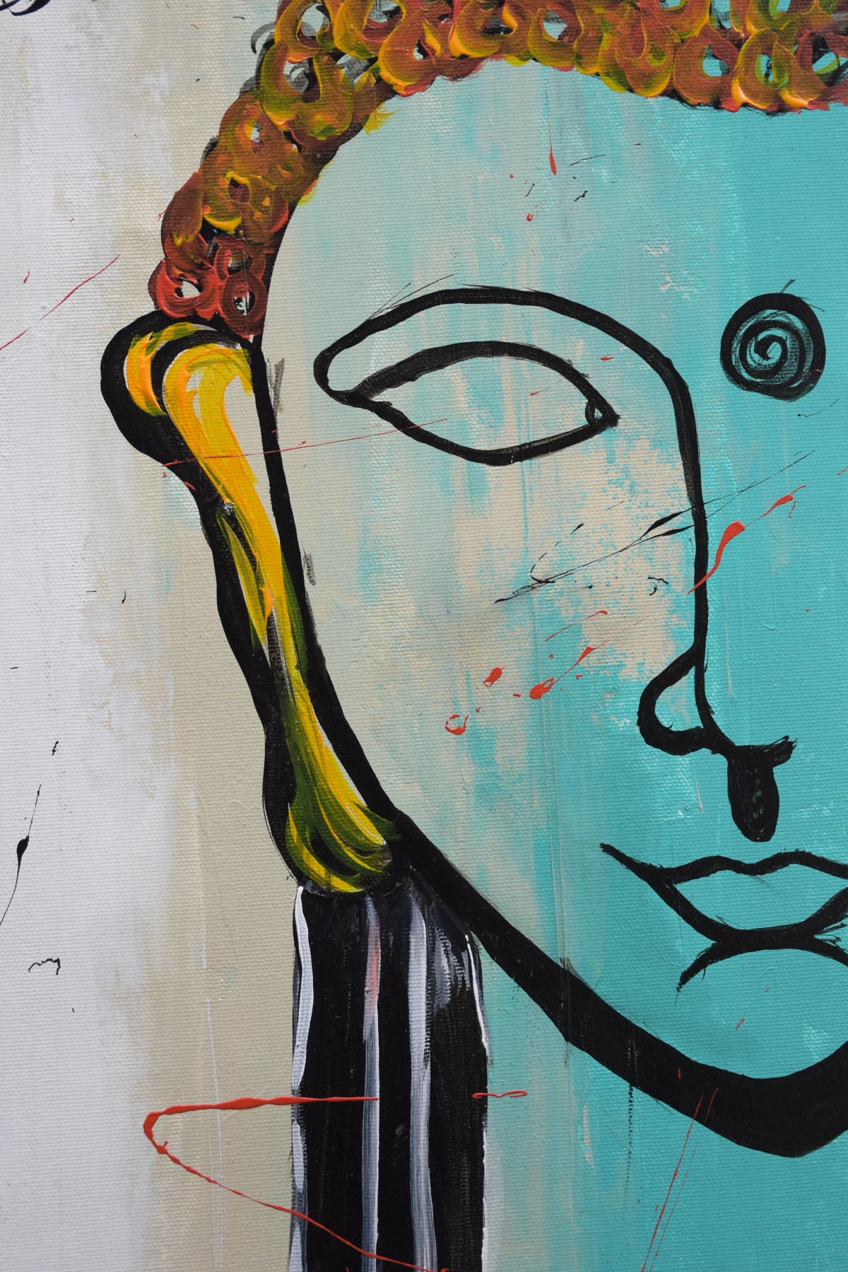 The Awakening, Acrylic on Canvas, Handmade Wall Painting 23x23 inches - Deczo