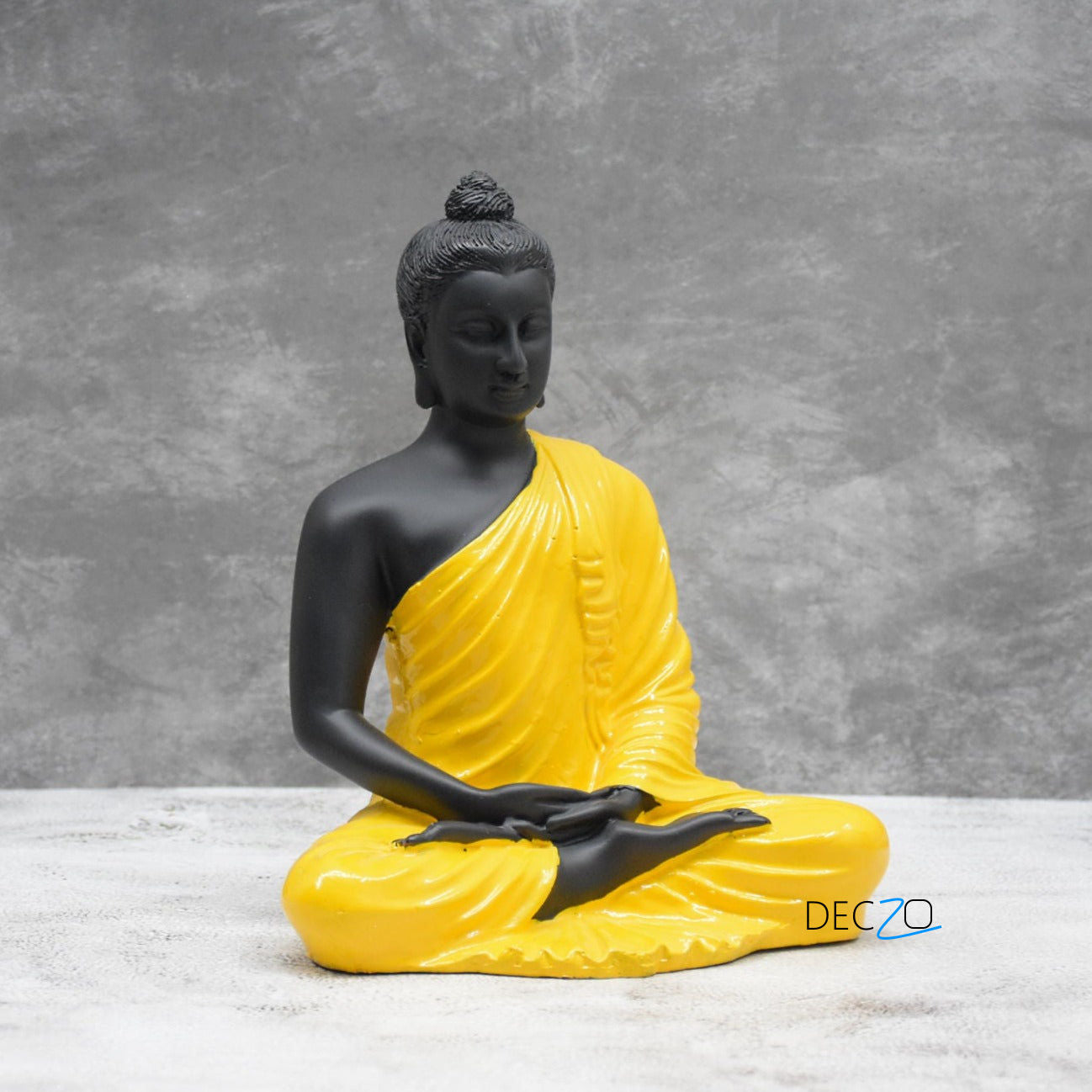 Gracious Yogi Sitting Buddha :  Yellow-Black - Deczo