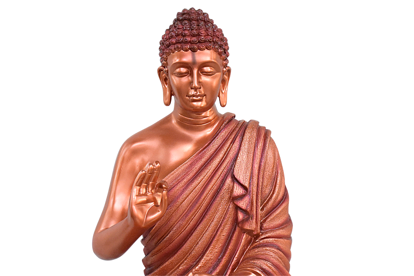 2 Feet XL Size Meditating Lord Buddha : Copper - Deczo