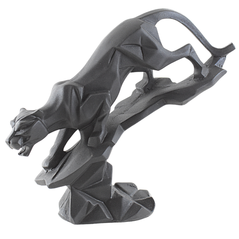 Roaring Black Panther on Tree Home Decor Showpiece - Deczo