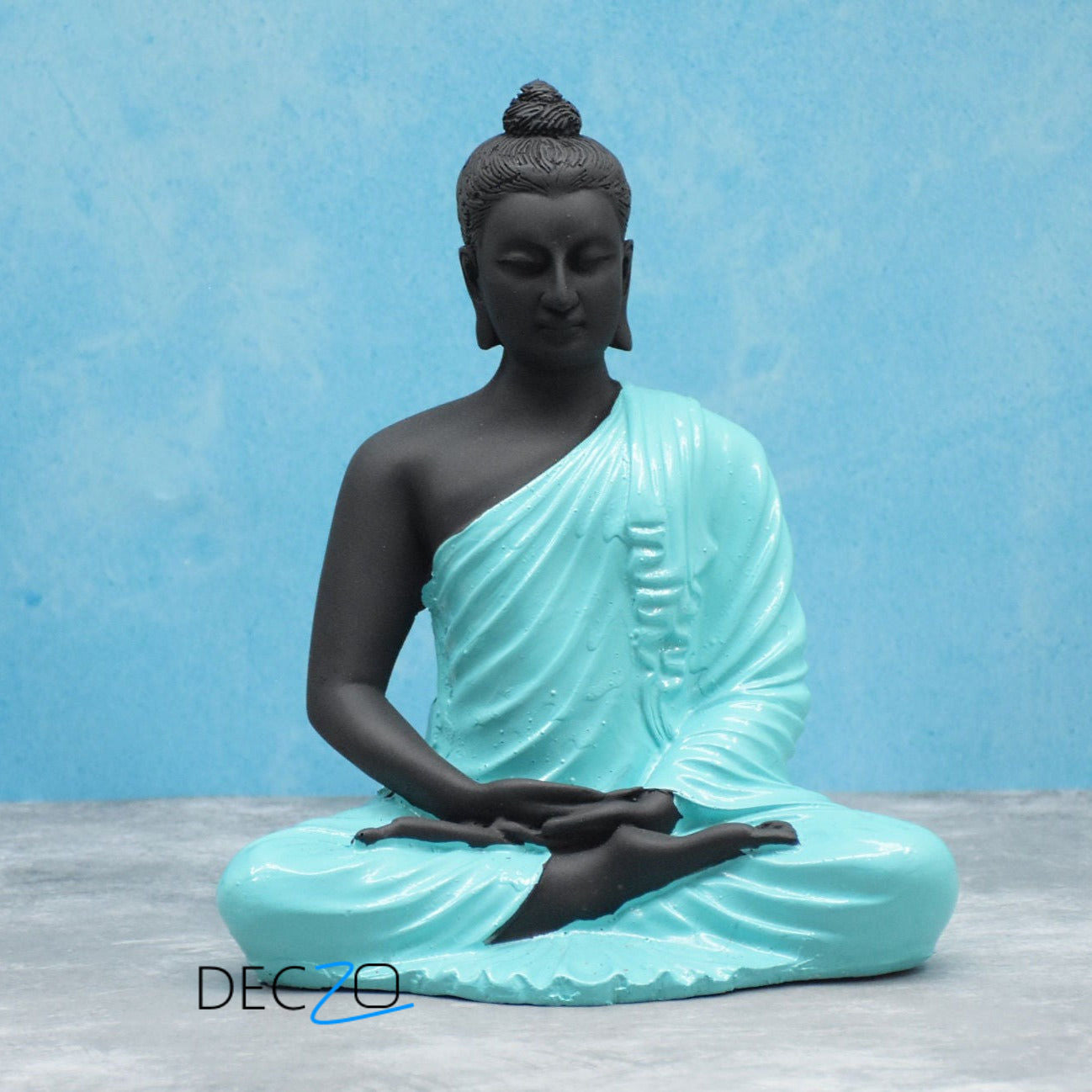 Gracious Yogi Sitting Buddha :  Blue-Black - Deczo