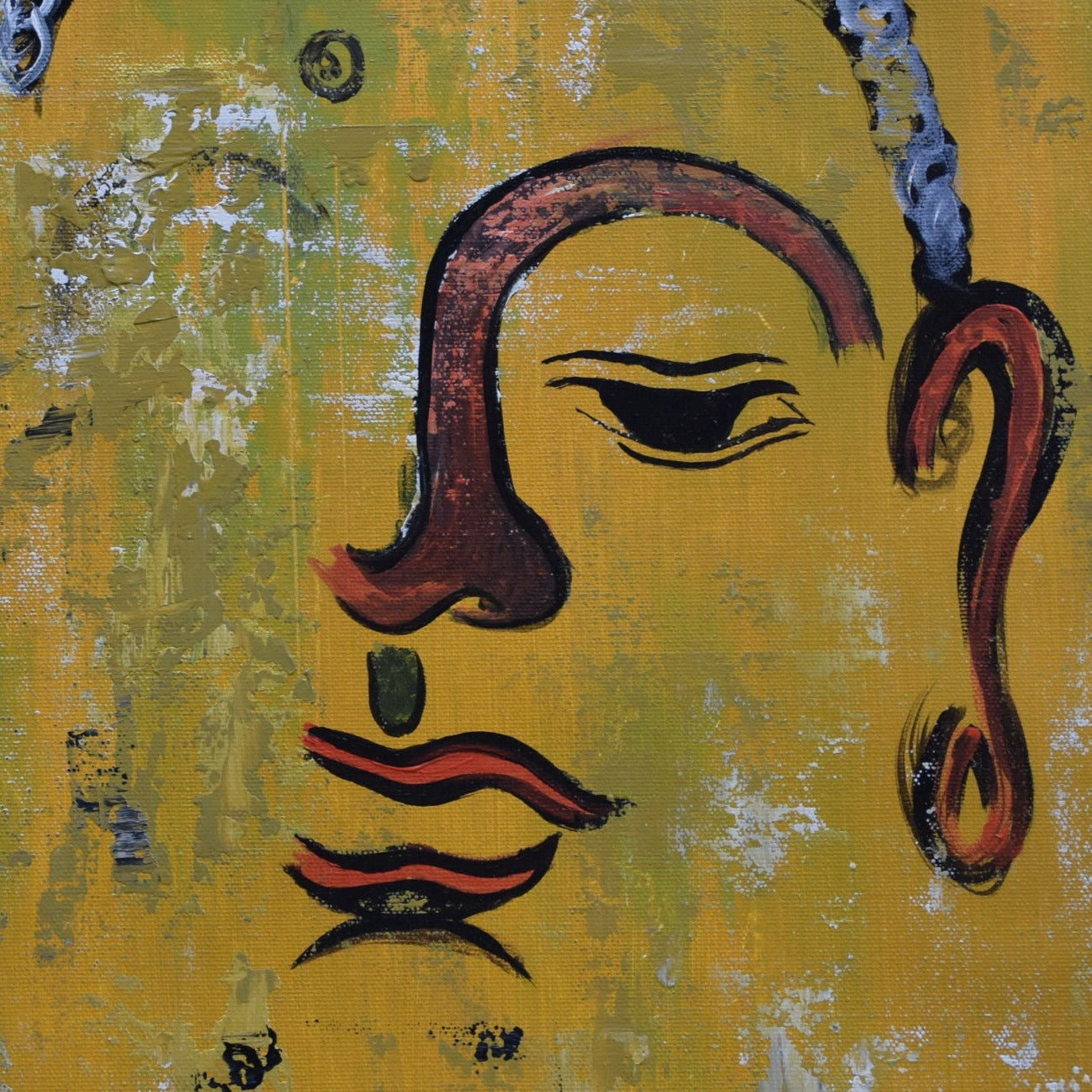 The Awakening 2, Acrylic on Canvas, Handmade Wall Painting :23x23 inches - Deczo