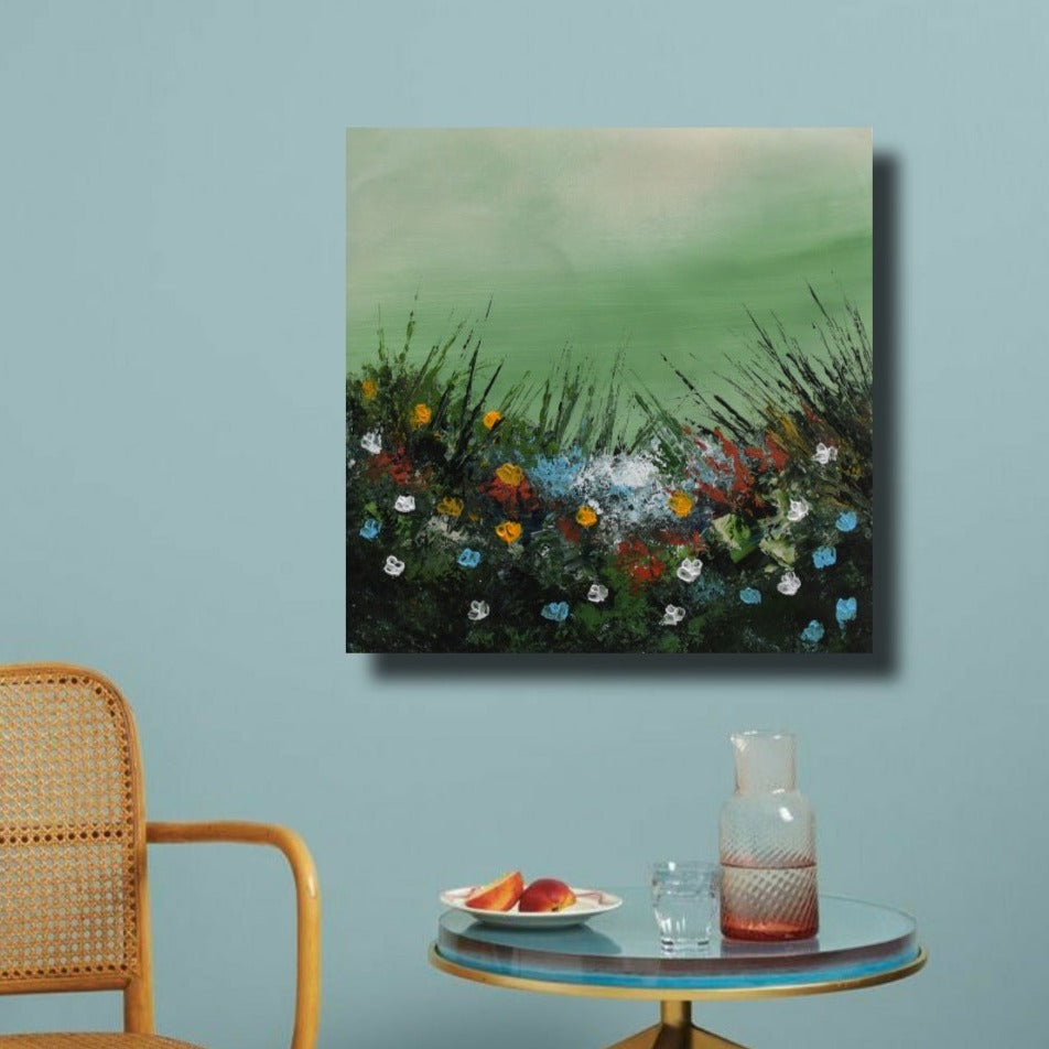 Meadows 2, Acrylic on Canvas, Handmade Wall Painting - Deczo