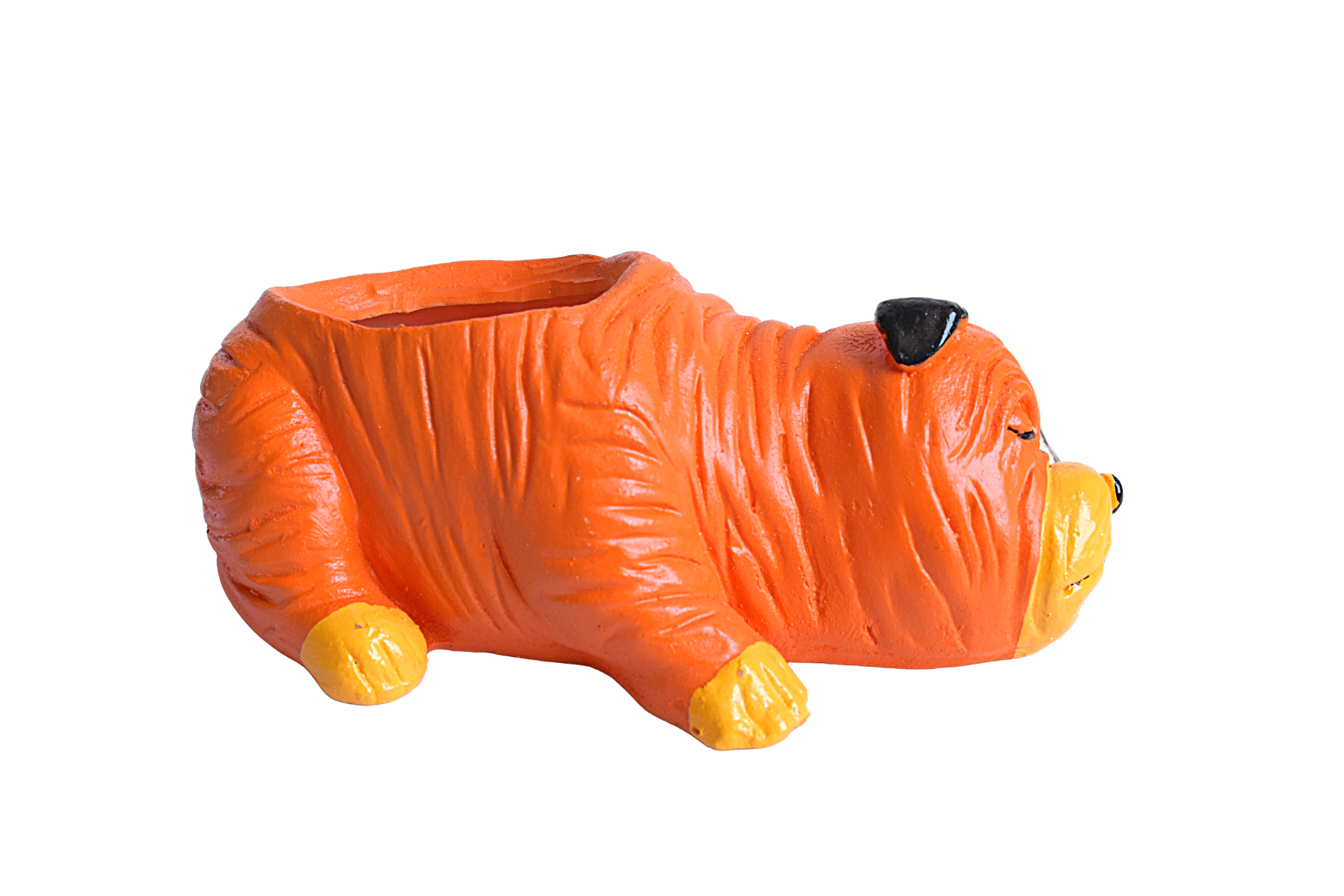 Sleeping Orange Dog Resin Succulent Pot  for Garden,Decor, Kids Room,Gift - Deczo
