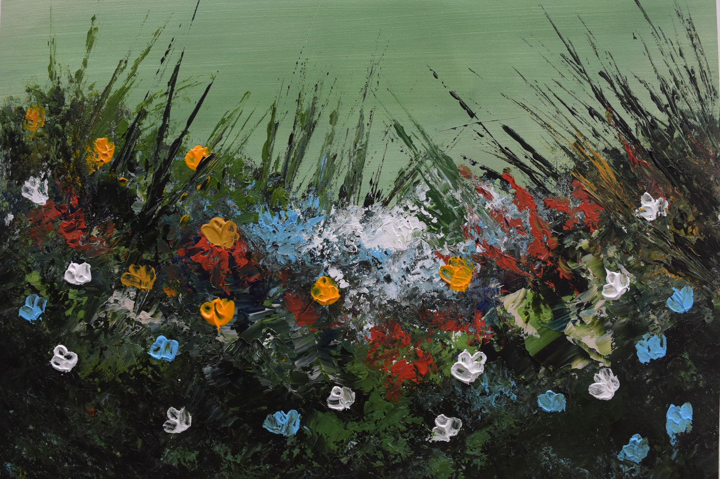 Meadows 2, Acrylic on Canvas, Handmade Wall Painting - Deczo