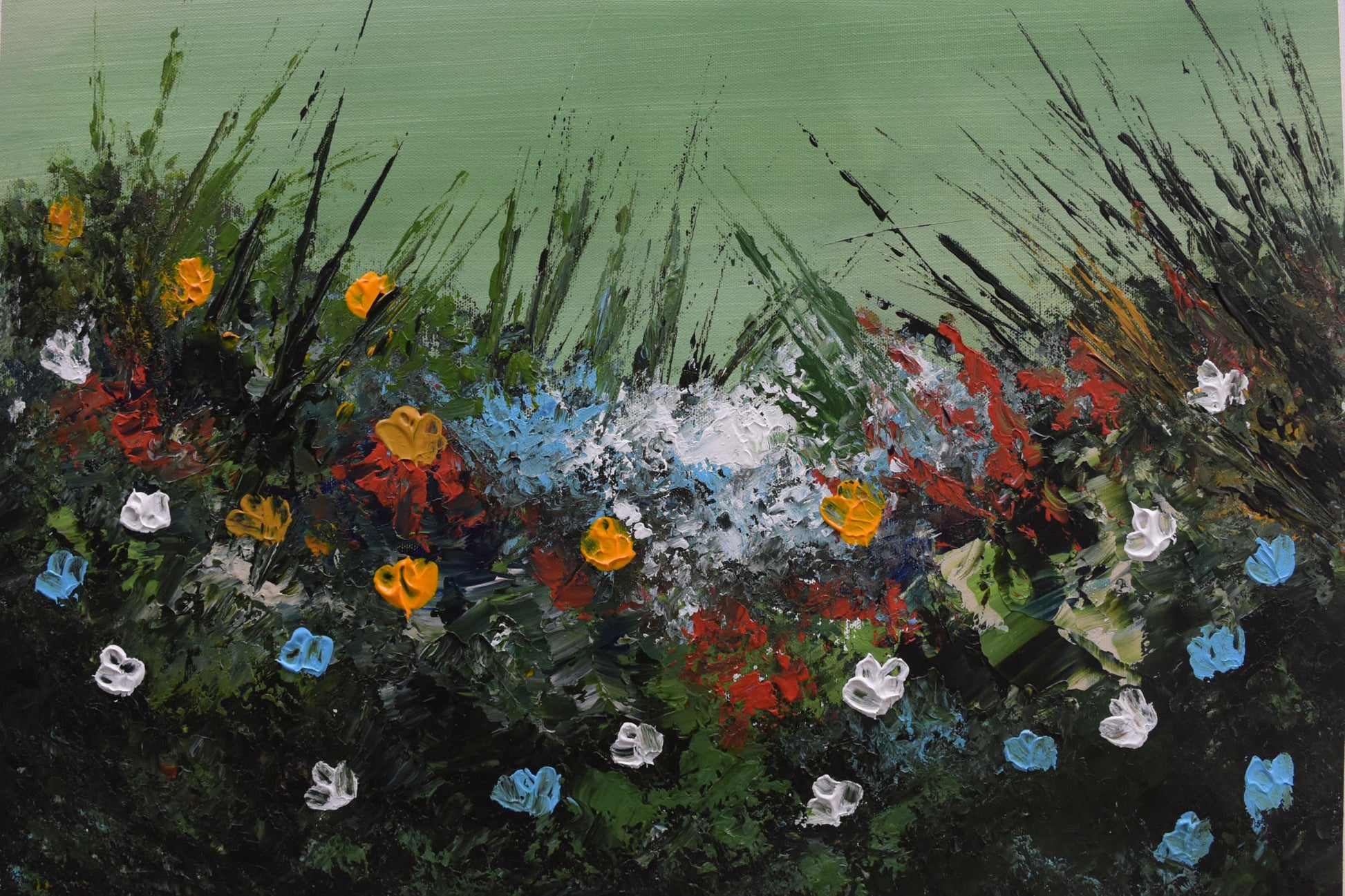 Meadows 2, Acrylic on Canvas, Handmade Wall Painting - Deczo