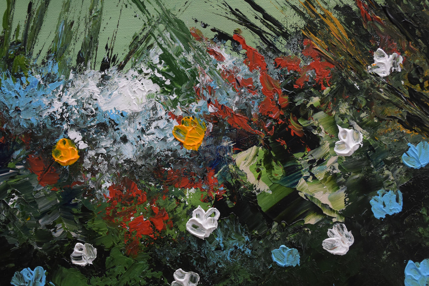 Meadows 2, Acrylic on Canvas, Handmade Wall Painting - Deczo