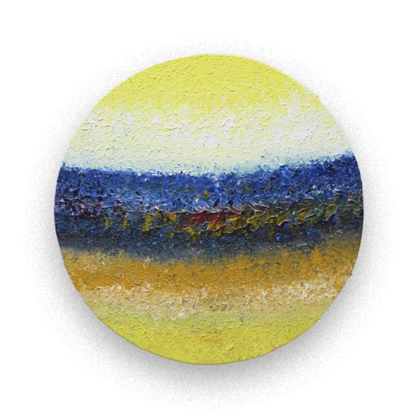 Deep Symphony 2, Acrylic on Canvas, Handmade, Round Wall Painting - Deczo