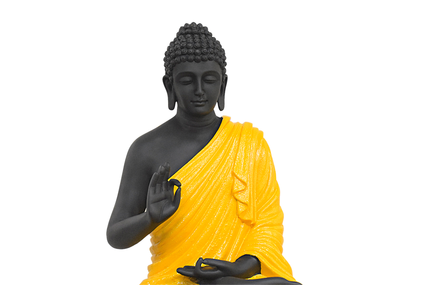 2 Feet XL Size Meditating Lord Buddha : Yellow - Deczo