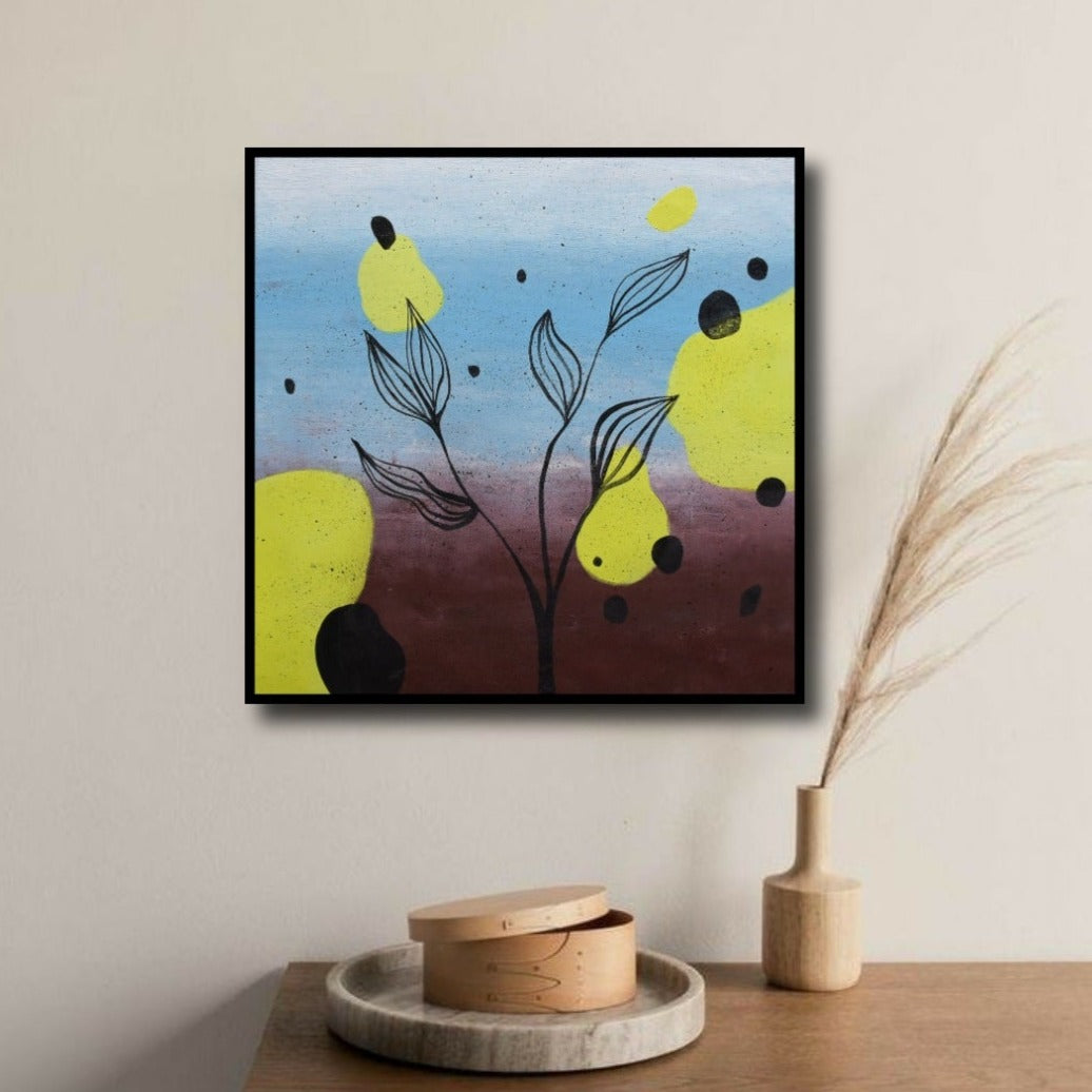 Spirit of Nature, Acrylic on Canvas, Handmade Wall Painting: 23x23 inches - Deczo