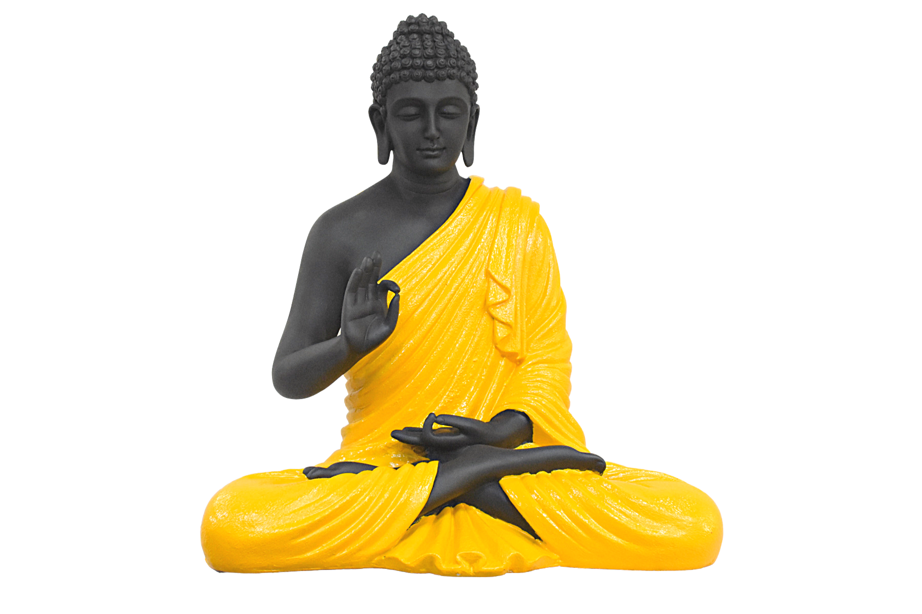 2 Feet XL Size Meditating Lord Buddha : Yellow - Deczo