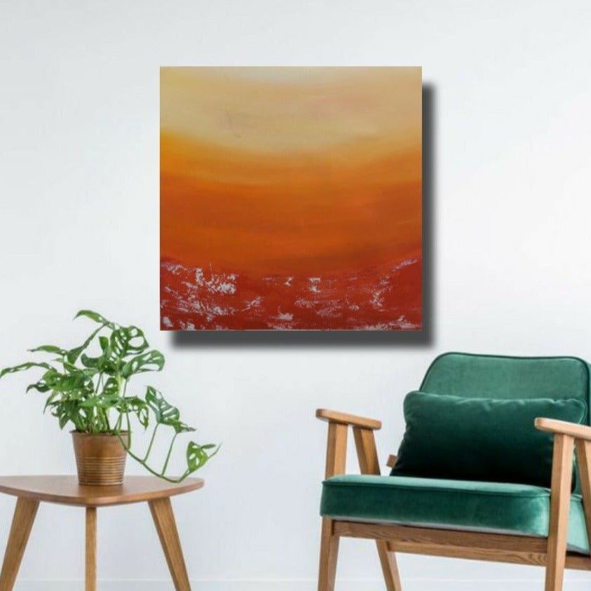 Profoundness 2, Acrylic on Canvas, Handmade Wall Painting :23x23 inches - Deczo