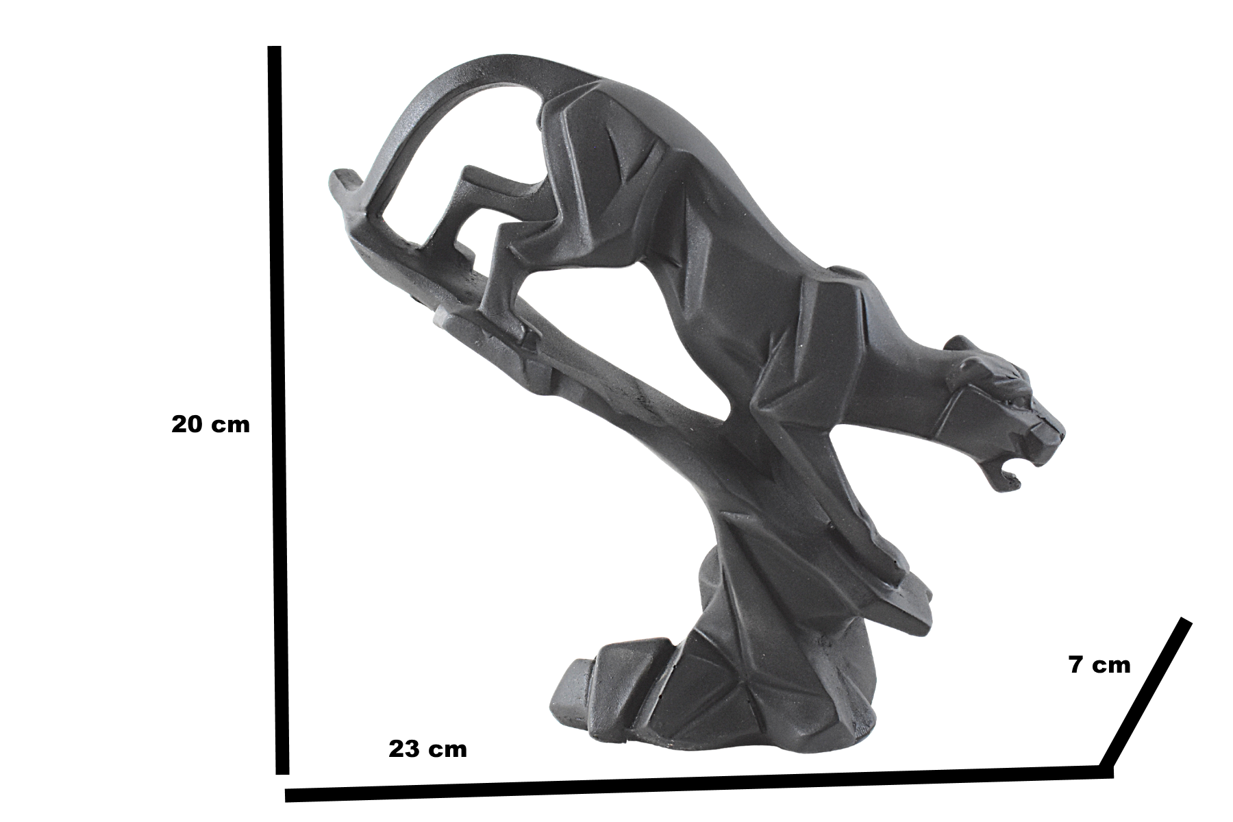 Roaring Black Panther on Tree Home Decor Showpiece - Deczo