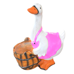 Duck with Basket Resin Succulent Pot - Deczo