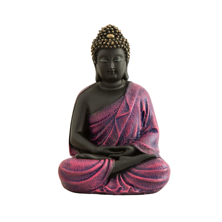 Handcrafted Meditating  Buddha Statue : Pink - Deczo