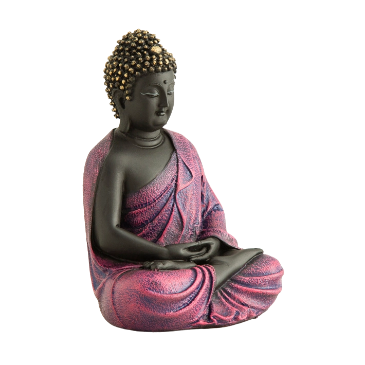 Handcrafted Meditating  Buddha Statue : Pink - Deczo