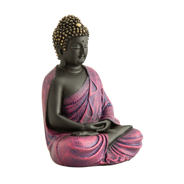 Handcrafted Meditating  Buddha Statue : Pink - Deczo
