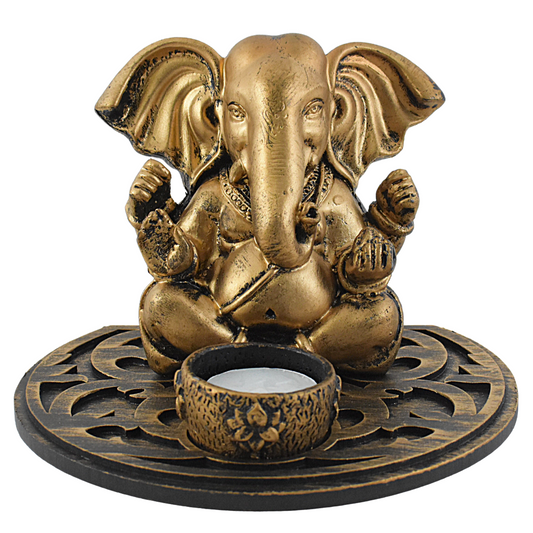 Ganesha  with T- Light Holder - Deczo