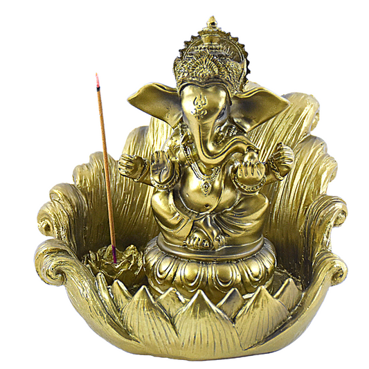 Golden Ganesha Incense  Holder - Deczo