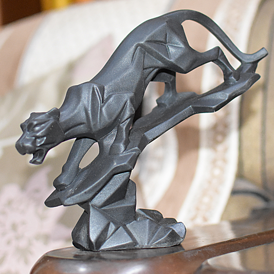 Roaring Black Panther on Tree Home Decor Showpiece - Deczo