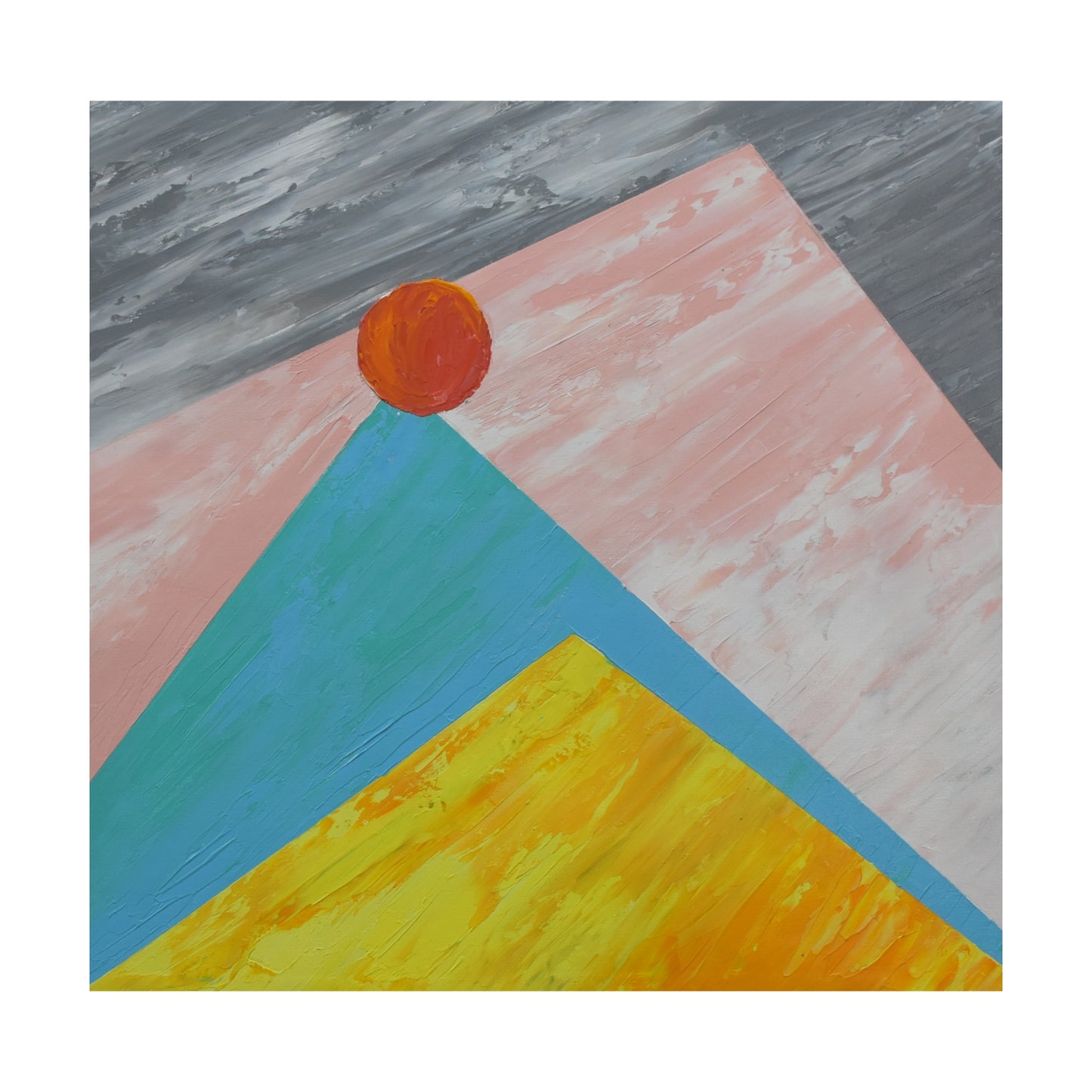 Geometry, Acrylic on Canvas, Handmade Wall Painting - Deczo