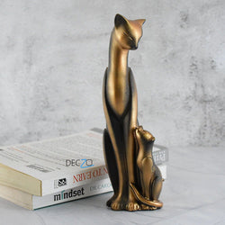 Mother Cat with Child Showpiece : Copper - Deczo