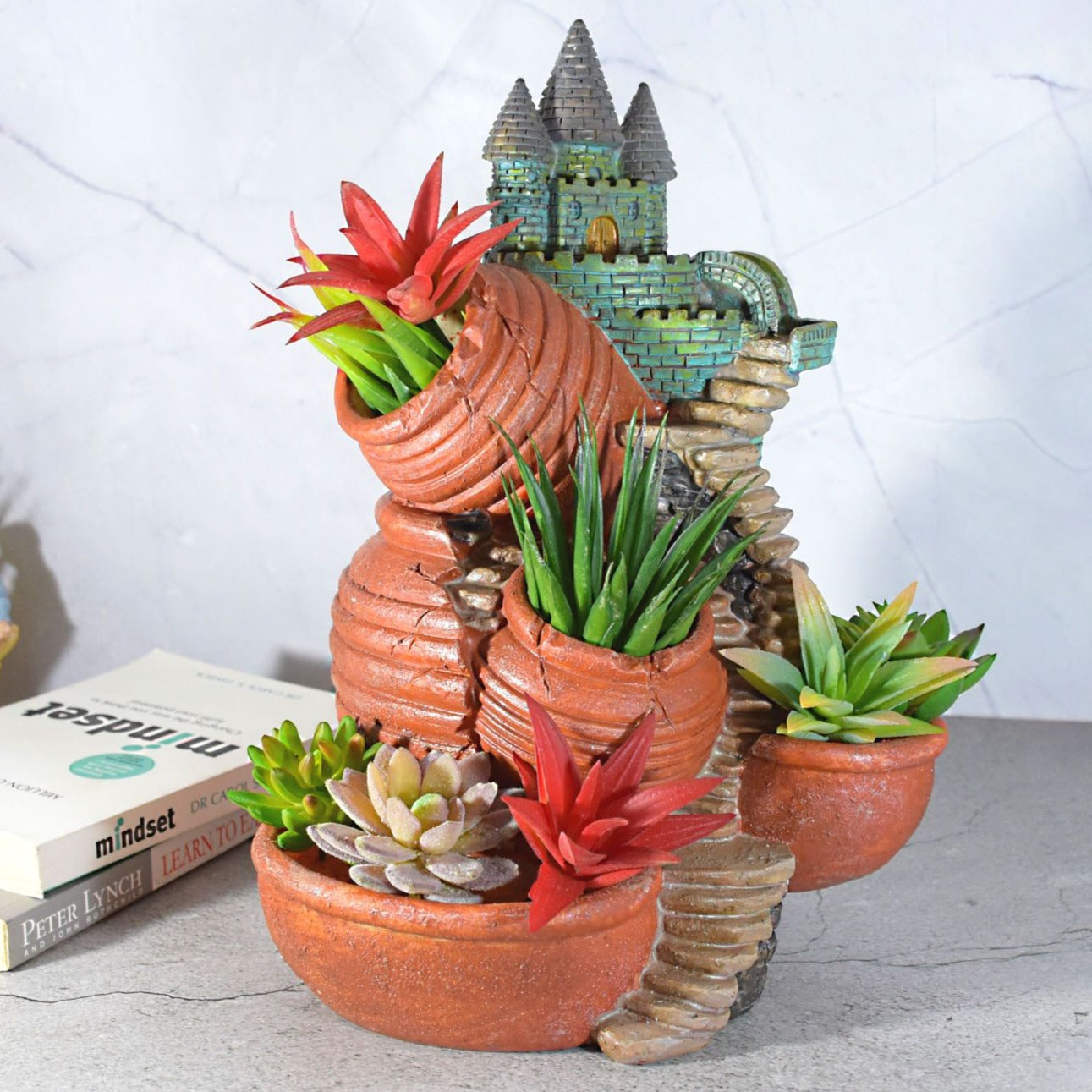 Rapunzel's Castle Resin Succulent Pot - Deczo