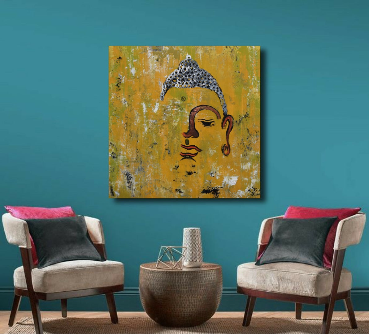 The Awakening 2, Acrylic on Canvas, Handmade Wall Painting :23x23 inches - Deczo