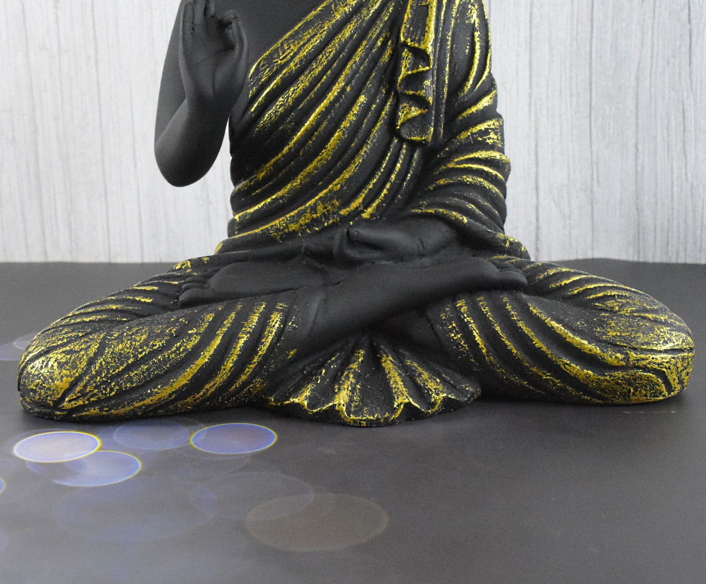 Big Size Meditating Buddha Idol : Golden Black - Deczo
