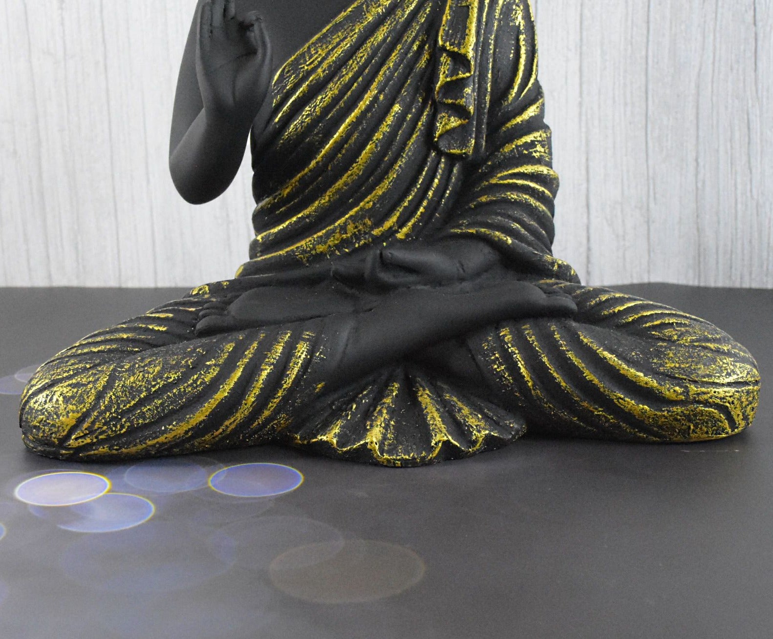 Big Size Meditating Buddha Idol : Golden Black - Deczo