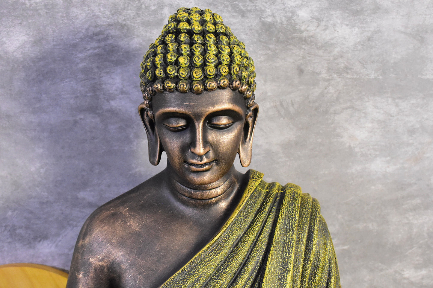 2 Feet Serene Blessing Buddha Idol- Rustic Green