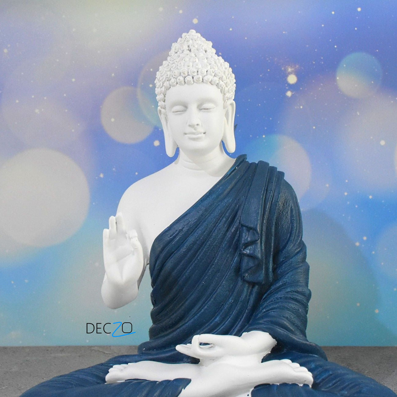 Large Blessing Buddha Statue : Royal Blue - Deczo