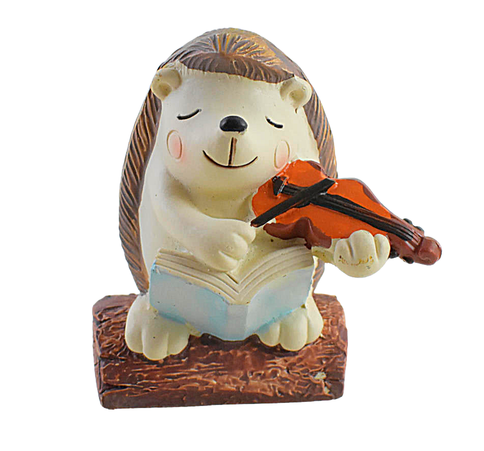 Miniature Hedgehog Playing Violin Decor - Deczo