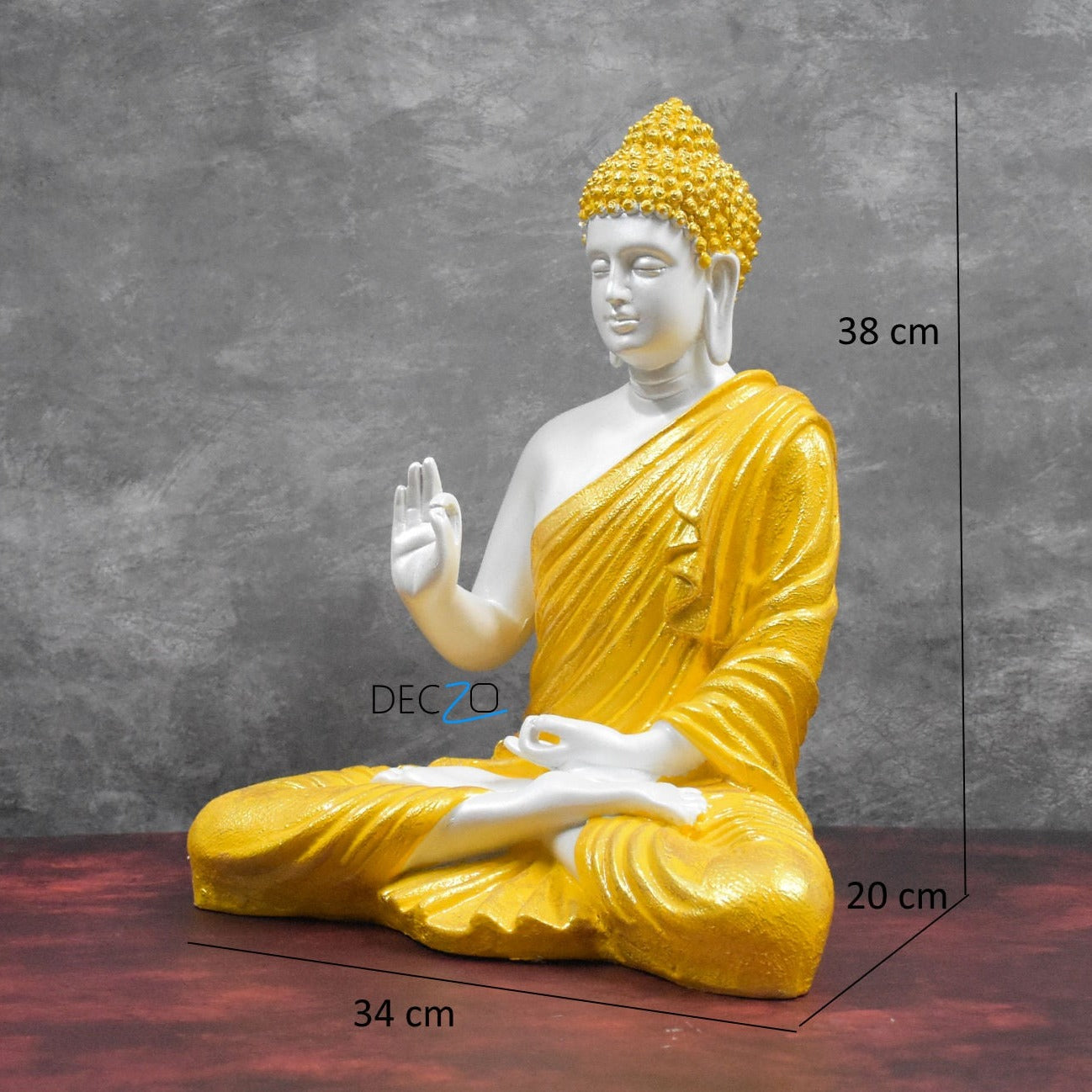 Large Blessing Buddha Statue : Pearl Yellow - Deczo