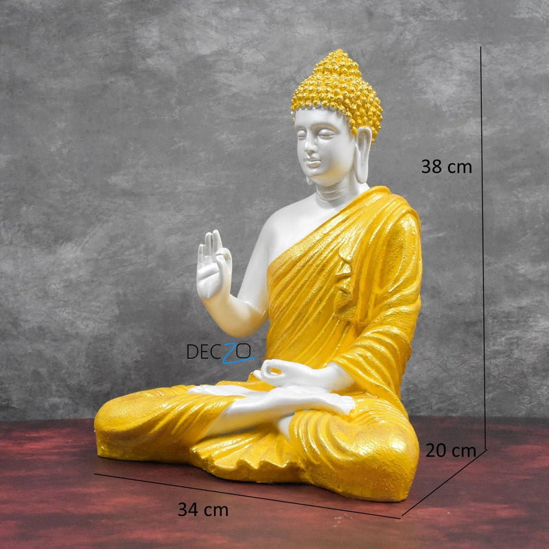 Large Blessing Buddha Statue : Pearl Yellow - Deczo