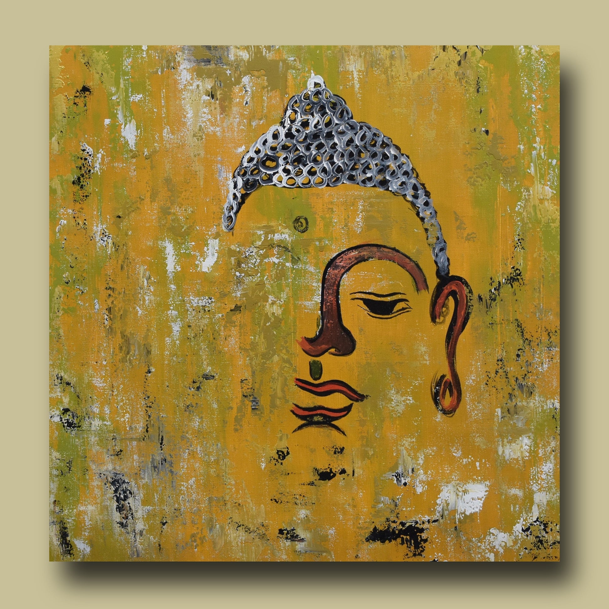 The Awakening 2, Acrylic on Canvas, Handmade Wall Painting :23x23 inches - Deczo