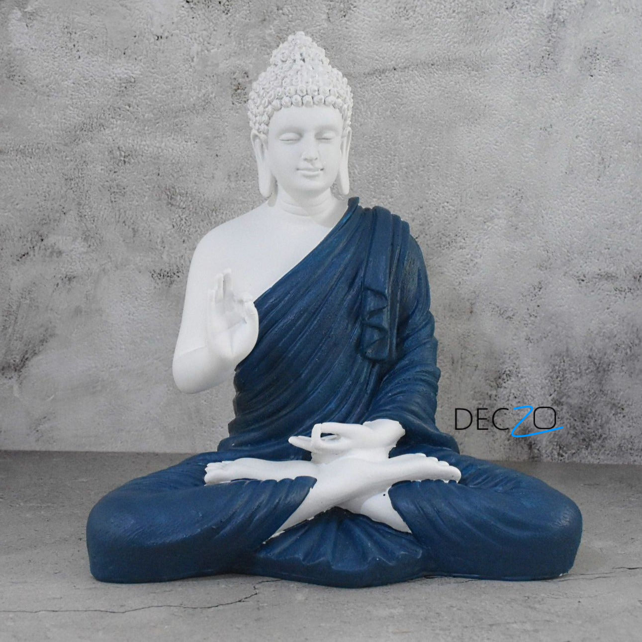 Large Blessing Buddha Statue : Royal Blue - Deczo
