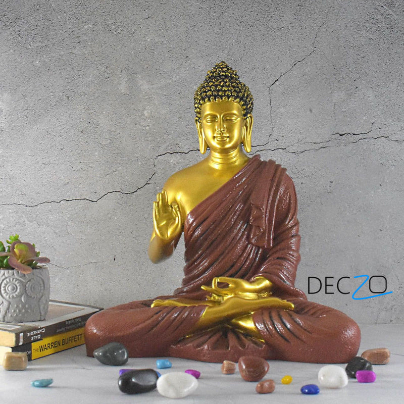 Golden Touch Blessing Buddha Statue - Deczo