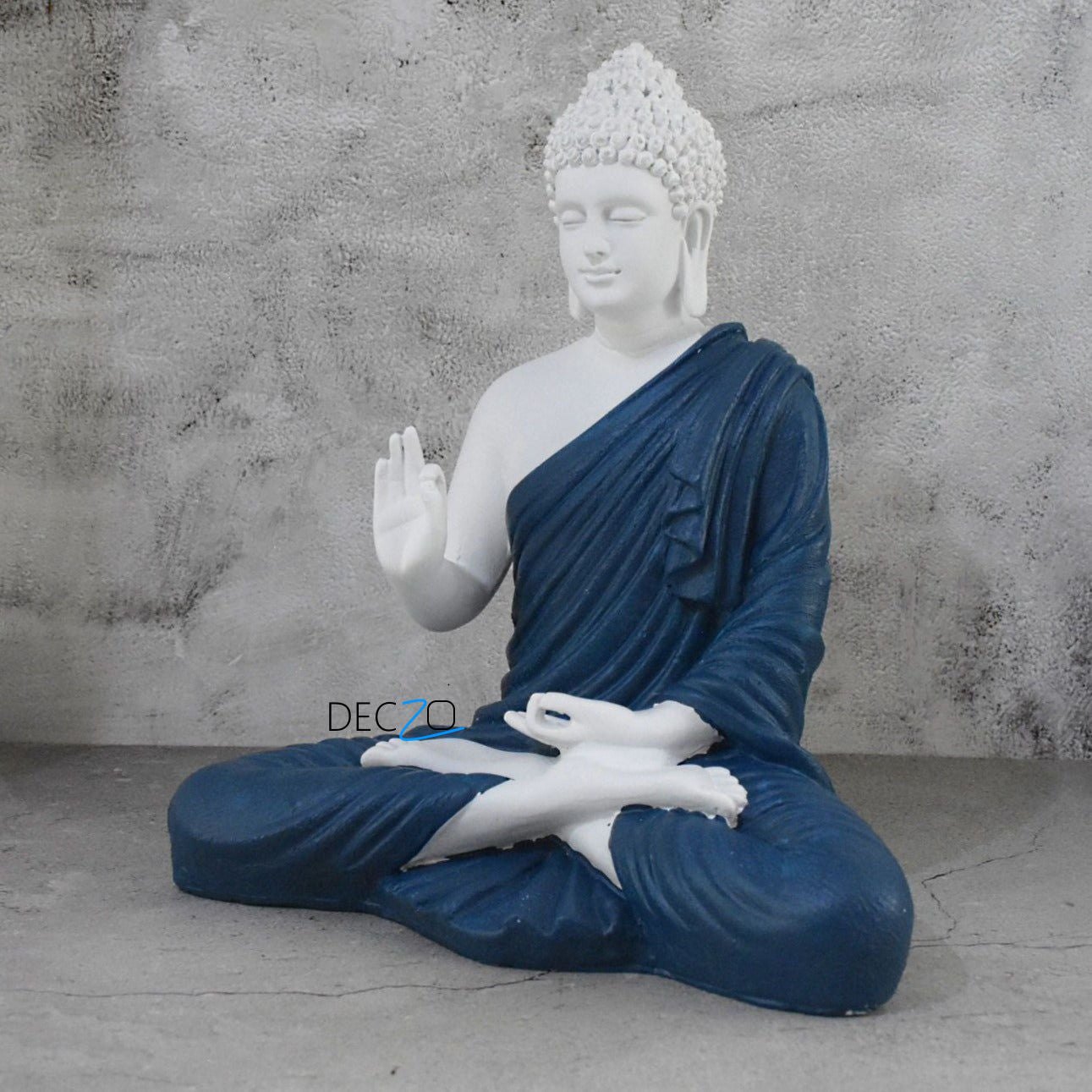 Large Blessing Buddha Statue : Royal Blue - Deczo