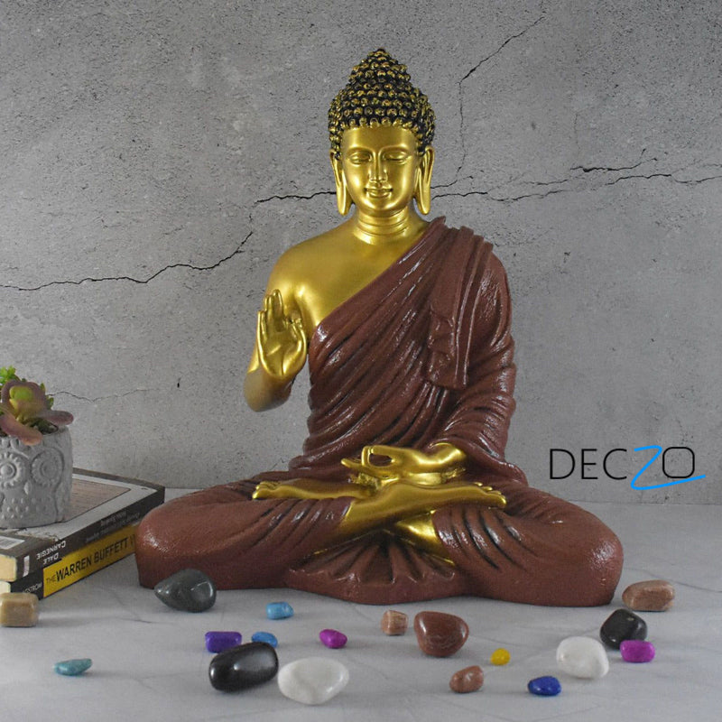 Golden Touch Blessing Buddha Statue - Deczo
