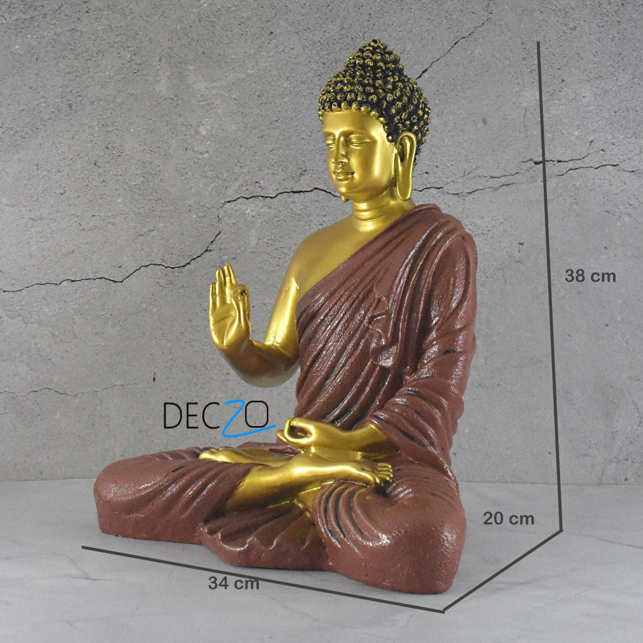 Golden Touch Blessing Buddha Statue - Deczo