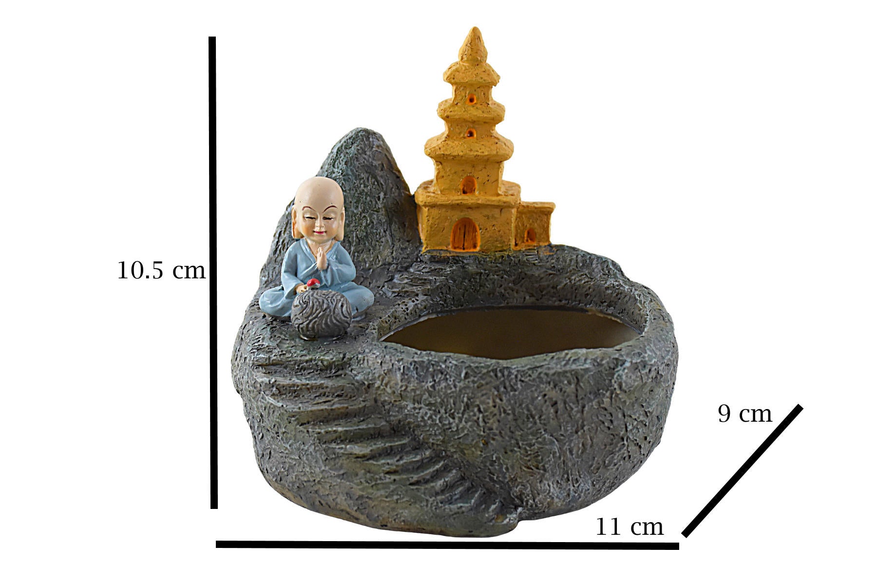 Monk Meditating Under Tower Succulent Pot - Deczo