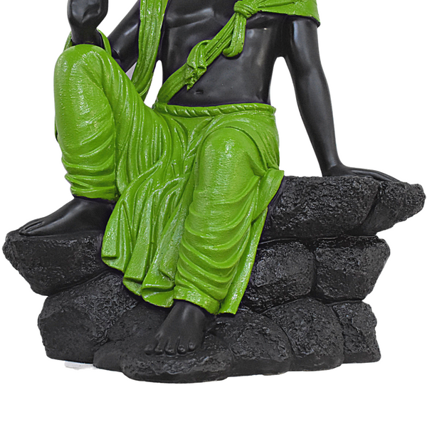 XL Size Buddha Resting on Stone – (72 CM, Green) - Deczo