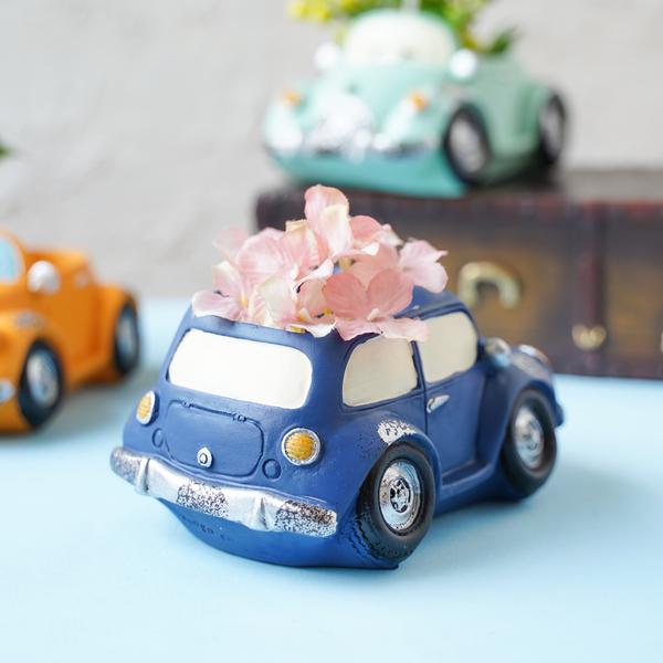 Classic Car Resin Plant Pot : Blue - Deczo