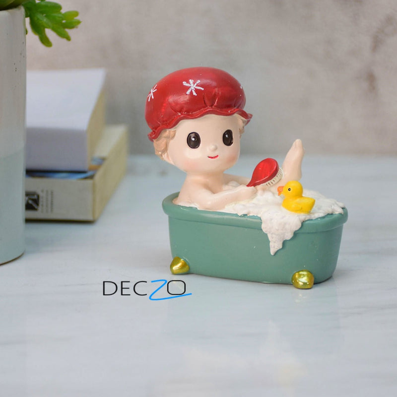 Baby in Bath Tub Miniature - Deczo
