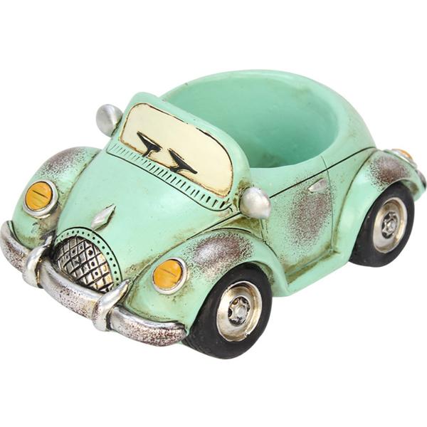 Classic Car Resin Plant Pot : Green - Deczo
