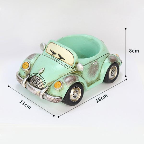 Classic Car Resin Plant Pot : Blue - Deczo